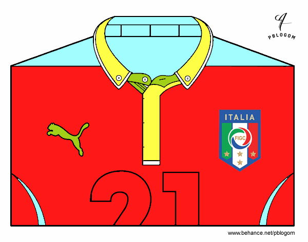 Camiseta del mundial de fútbol 2014 de Italia