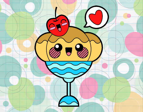 Copa de helado kawaii