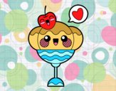 Copa de helado kawaii