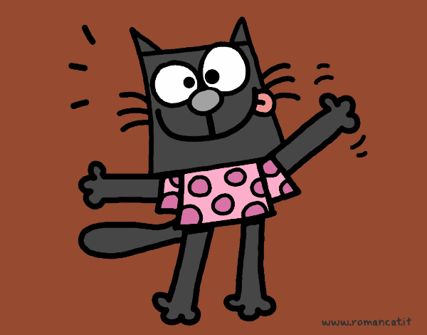 Dibujo Gato con camiseta pintado por SHEERAN