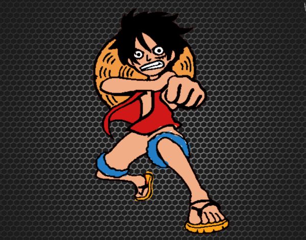 Luffy golpeando