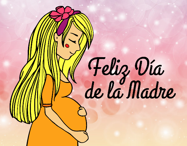 Mamá embarazada en el día de la madre