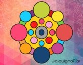 Dibujo Mandala con redondas pintado por CARySER