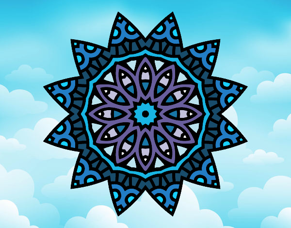 Dibujo Mandala estrella pintado por CARySER