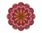 Dibujo Mandala flor y hojas pintado por FAFARIZA