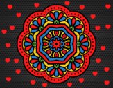 Dibujo Mandala mosaico modernista pintado por macheli