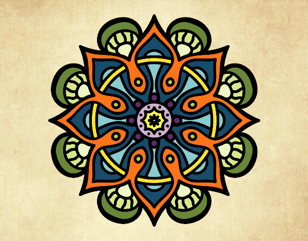 Dibujo Mandala mundo árabe pintado por Angelica13