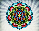 Dibujo Mandala pétalos de flor pintado por soco321