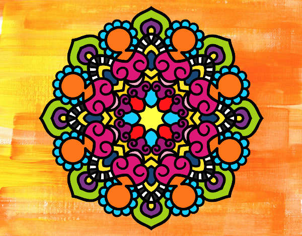 Dibujo Mandala reunión pintado por rubiabg1