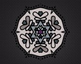 Dibujo Mandala simétrica pintado por CARySER