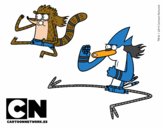 Mordecai y Rigby karatekas