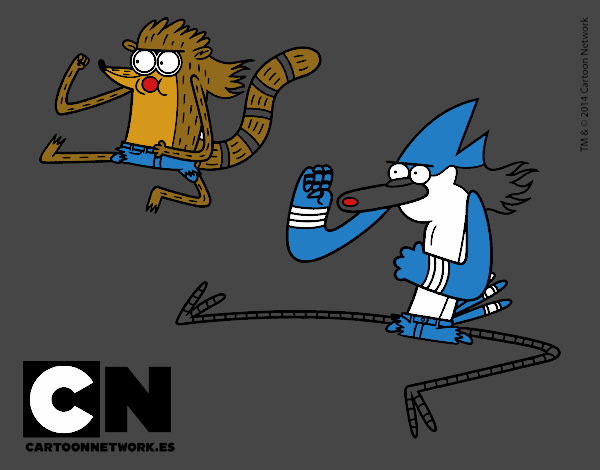 Mordecai y Rigby karatekas