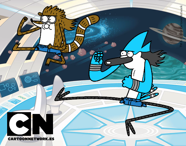 Mordecai y Rigby karatekas