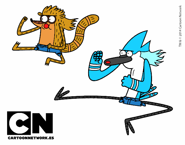 Mordecai y Rigby karatekas