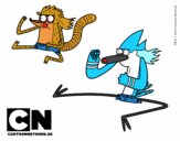 Mordecai y Rigby karatekas