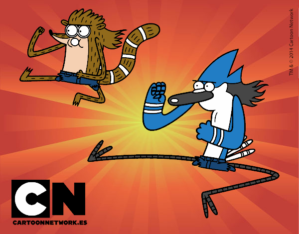 Mordecai y Rigby karatekas