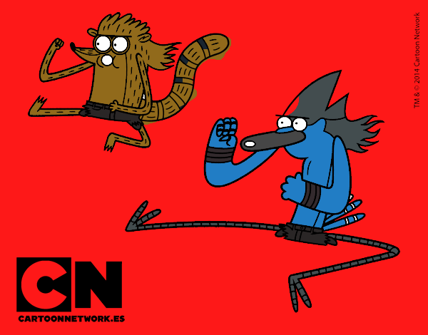 Mordecai y Rigby karatekas