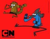 Mordecai y Rigby karatekas