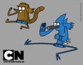 Mordecai y Rigby karatekas