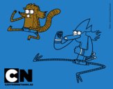 Mordecai y Rigby karatekas