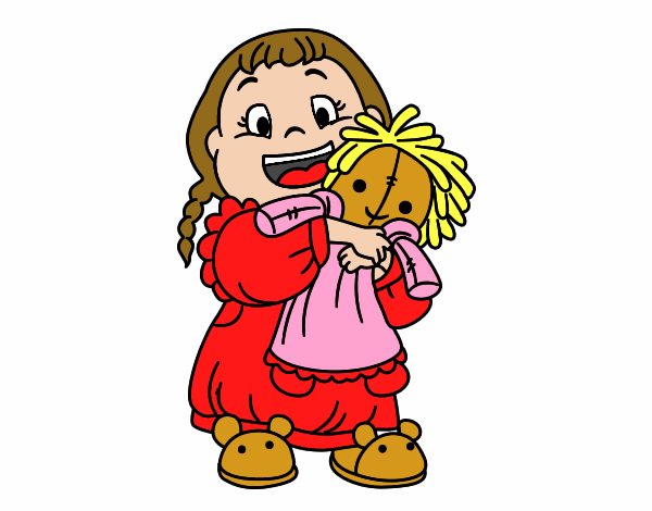 Niña con su muñeca