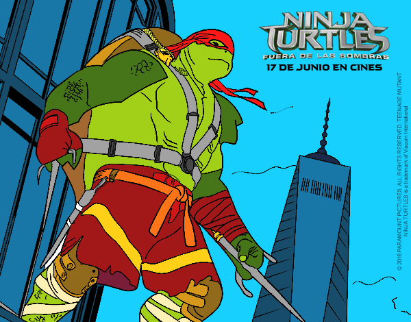 Dibujo Raphael de Ninja Turtles pintado por ru_82