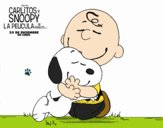 Snoopy y Carlitos abrazados