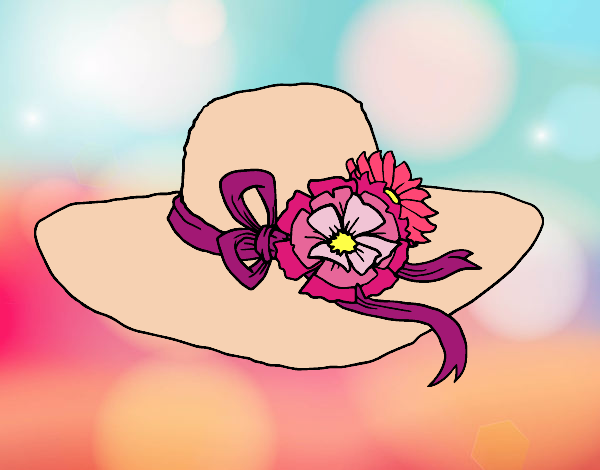 Sombrero con flores