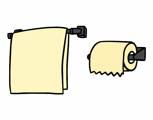 Toallero y papel higiénico