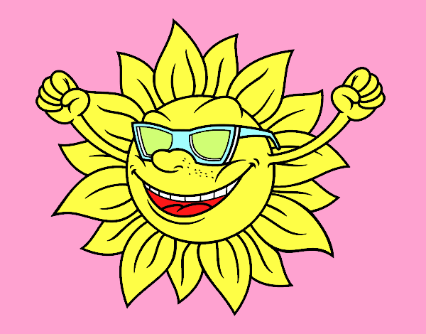 Un sol con gafas de sol