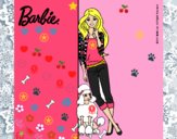 Barbie con cazadora de cuadros