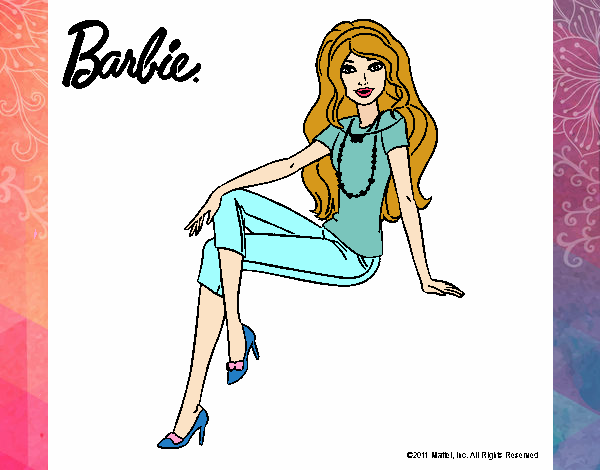 Dibujo Barbie moderna pintado por valeruca