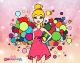 Dibujo Barbie Princesa Rosa pintado por lolyyfeli