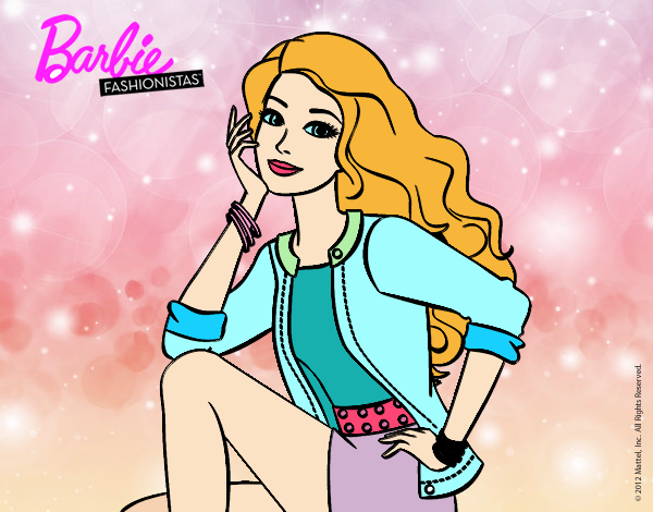 Dibujo Barbie súper guapa pintado por valeruca