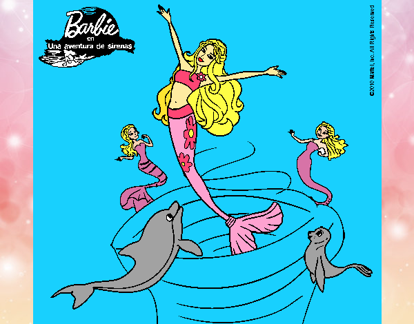 Barbie sirena contenta