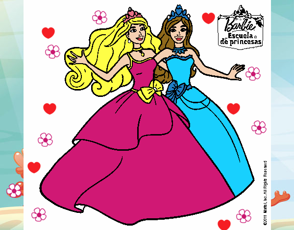 Barbie y su amiga súper felices