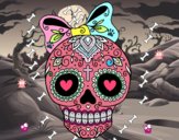 Calavera mejicana con lazo