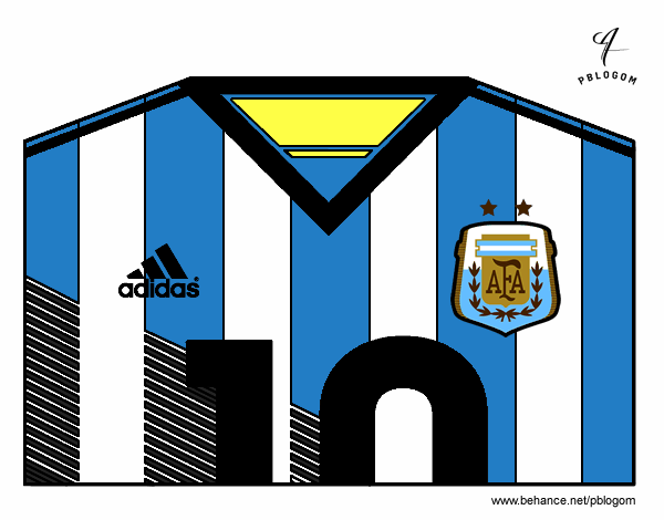 Camiseta del mundial de fútbol 2014 de Argentina