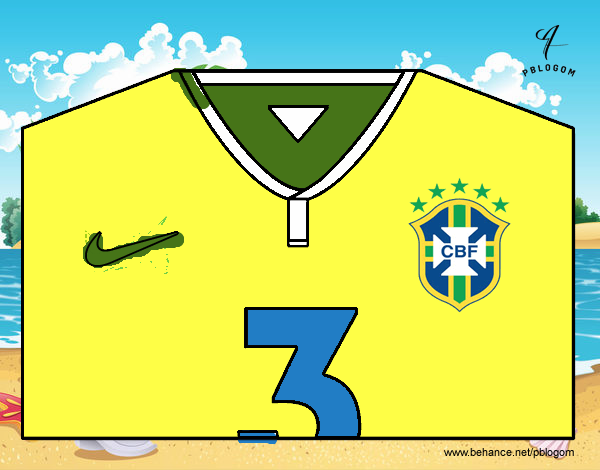 Camiseta del mundial de fútbol 2014 de Brasil