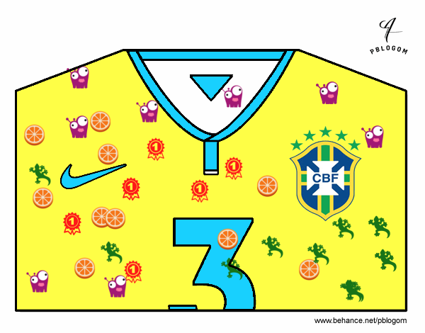 Camiseta del mundial de fútbol 2014 de Brasil