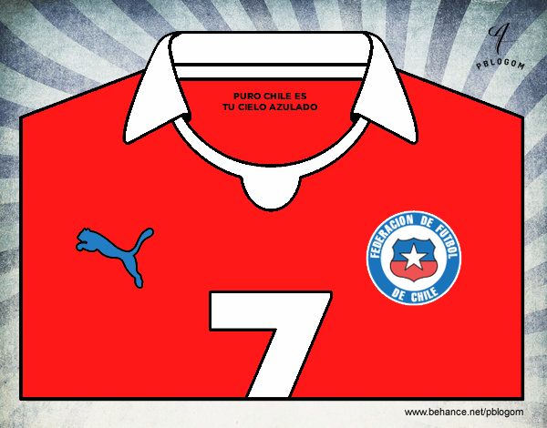 Camiseta del mundial de fútbol 2014 de Chile