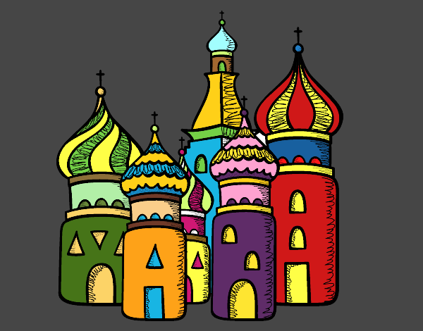 Dibujo Catedral de San Basilio de Moscú pintado por gretamary