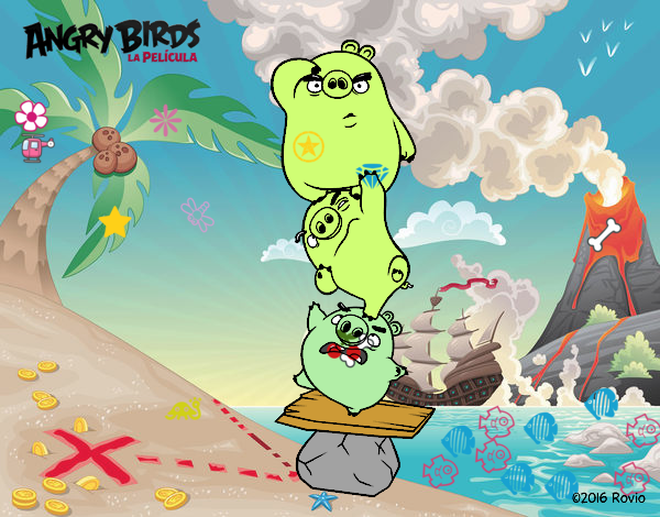 Cerdos verdes de Angry Birds