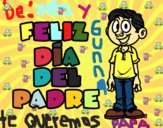 Dibujo Feliz día del padre pintado por gunna