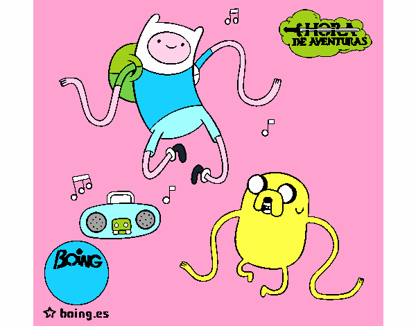 Finn y Jake escuchando música