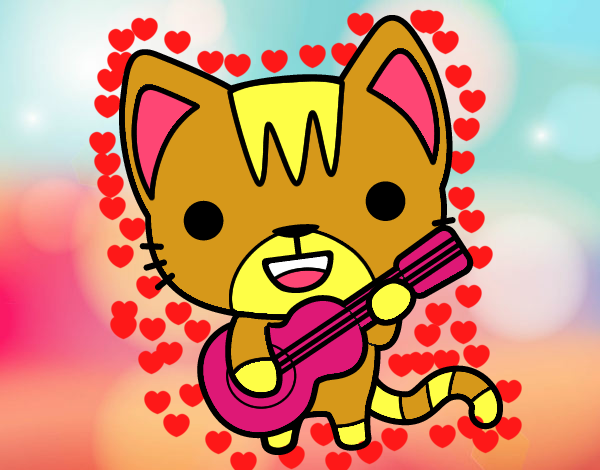 Gato guitarrista