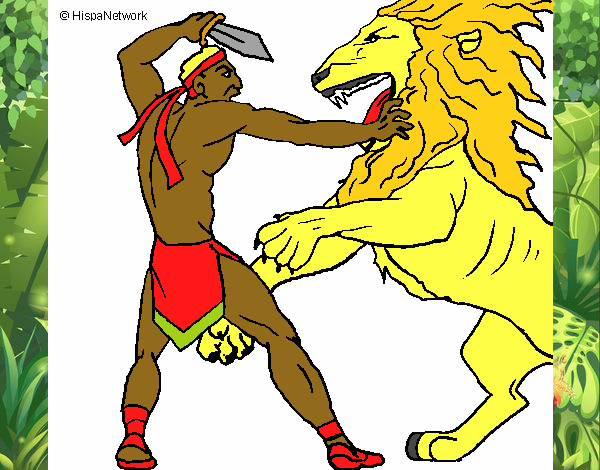 Gladiador contra león