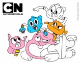 Dibujo Grupo de Gumball pintado por jeresito