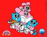 Gumball y amigos contentos