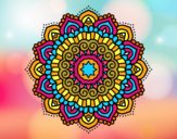 Dibujo Mandala estrella decorada pintado por CARySER
